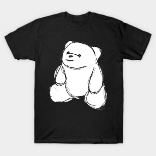 Happy Smiley Bear Sketch Stickers T-Shirt